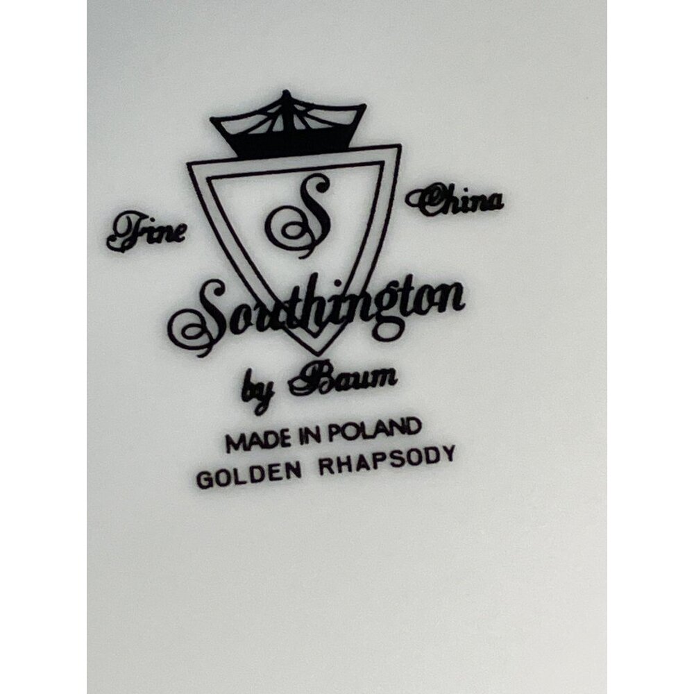 Southington Golden Rhapsody Fine China Serving Bowl By Baum - Picture 5 of 9